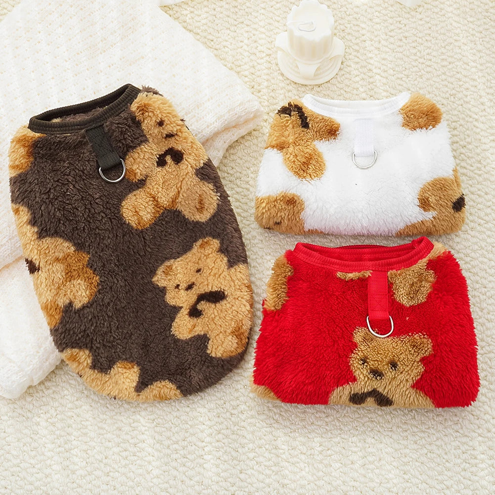 M-7XL Pet Warm Flannel Clothes Winter Dog Cat Coat Pet Clothes 5-35kg Bichon French Bulldog Clothes Pajamas
