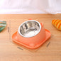 Pet Cat/Dog Bowl With Ant-proof Square Base, Anti-spill And Anti-leakage Design, Diagonal Anti-choke And Cross-neck Cat Bowl