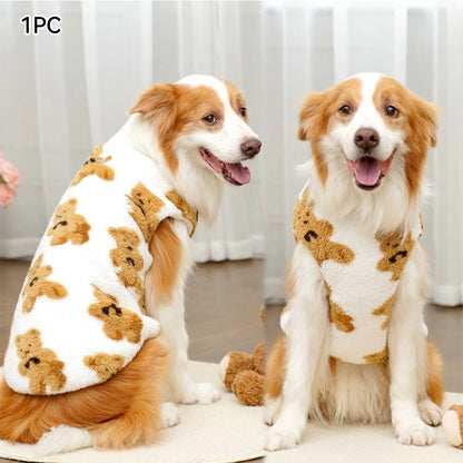 M-7XL Pet Warm Flannel Clothes Winter Dog Cat Coat Pet Clothes 5-35kg Bichon French Bulldog Clothes Pajamas