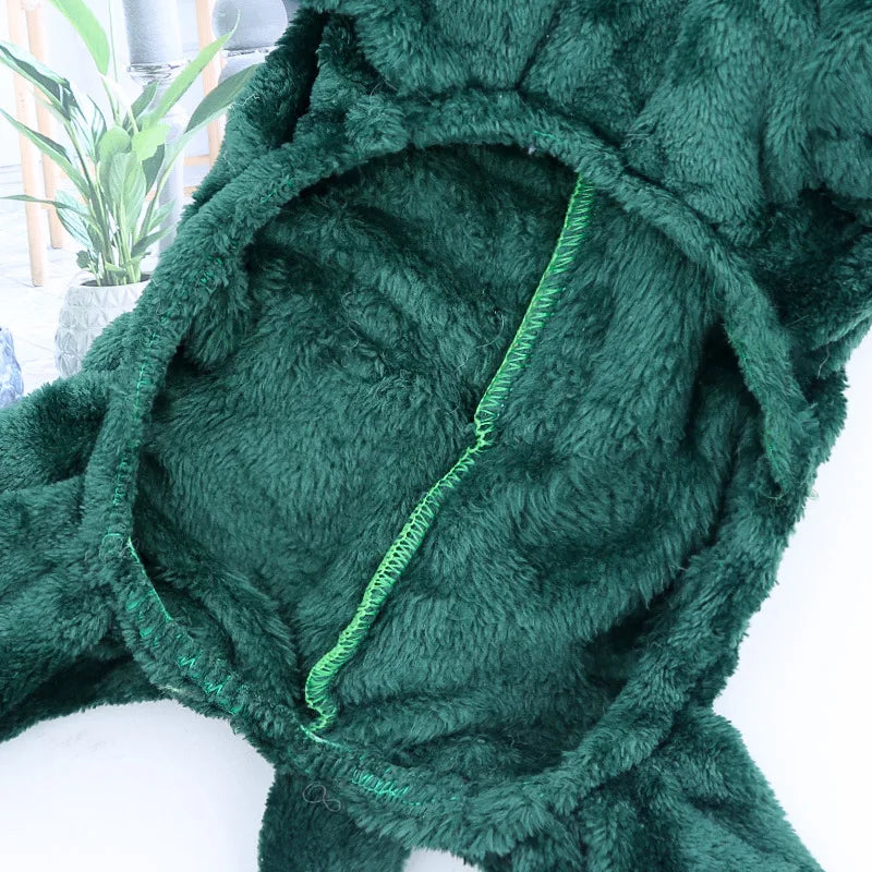 Dinosaur Dog Clothes Fleece Pet Jumpsuits Winter Warm Dog Coat Jacket for Dogs Hoodies Chihuahua French Bulldog Clothing