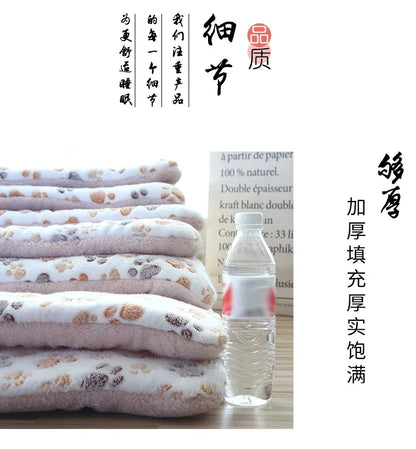 Double-sided Pet Mat Mats Short Plush Pet Sleeping Bed for Cats Small Dogs Cute Pet Pad Blanket Warm Kitten Cushion Cat Sofa Bed