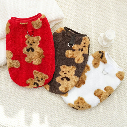 M-7XL Pet Warm Flannel Clothes Winter Dog Cat Coat Pet Clothes 5-35kg Bichon French Bulldog Clothes Pajamas